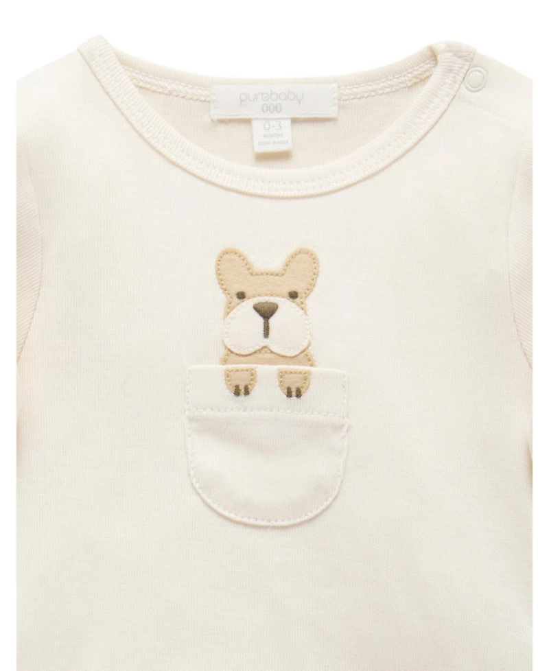 Purebaby Baby Boys Bodysuit, Leggings and Bib 3 Piece Gift Set