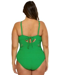 Becca Etc Plus Color Play Tummy-Control One-Piece Swimsuit