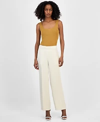 Anne Klein Women's Pull-On High-Rise Wide-Leg Pants