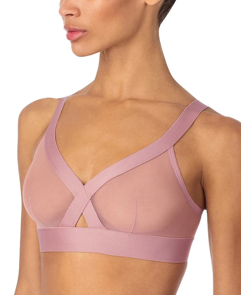 Dkny Women's Sheers Unlined Mesh Bralette Bra DK4084