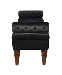 Streamdale Velvet Bed Bench with Tufted Button, Multipurpose Bolster Bench