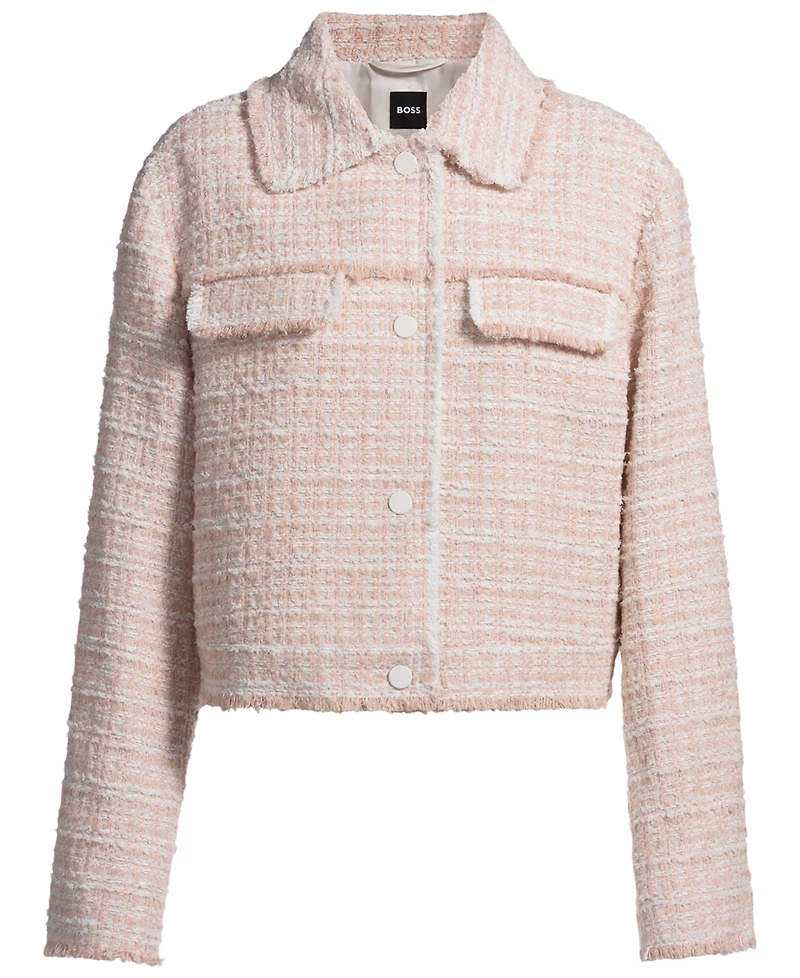 Boss by Hugo Women's Regular Fit Tweed Jacket