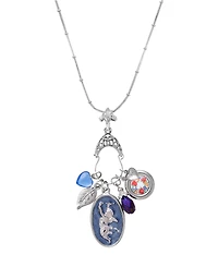 2028 Blue Angel Charm Holder Necklace