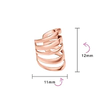 Bling Jewelry Minimalist Geometric Ear Cuff Cartilage Clip Wrap Helix Earrings Rose Gold Silver