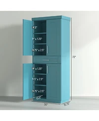 Homcom Kitchen Pantry with Doors and Drawer