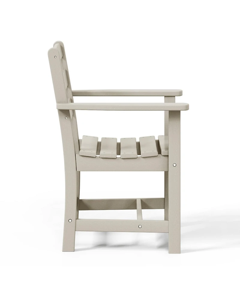 Outdoor Hdpe Patio Classic Dining Arm Chair