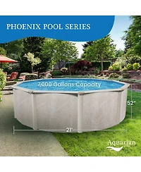 Aquarian Phoenix 21' x 52" Steel Frame Above Ground Swimming Pool Kit with Pump