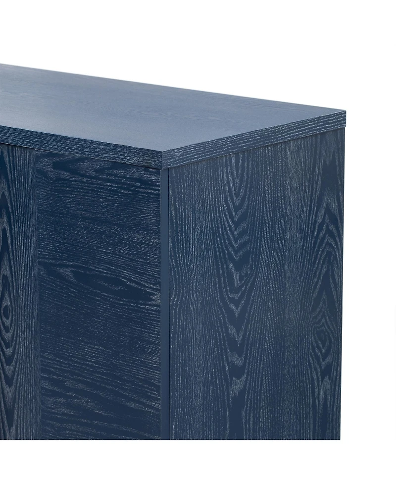 Streamdale Antique Navy Wood Sideboard with Adjustable Shelves