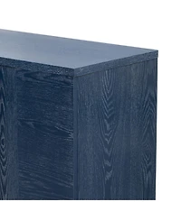 Streamdale Antique Navy Wood Sideboard with Adjustable Shelves