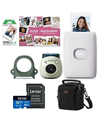 Fujifilm Instax Pal Digital Camera and Mini Link 2 Smartphone Printer Bundle With Lexar 32GB Micro Sd Memory Card with Sd Adapter and Slinger Multi-De