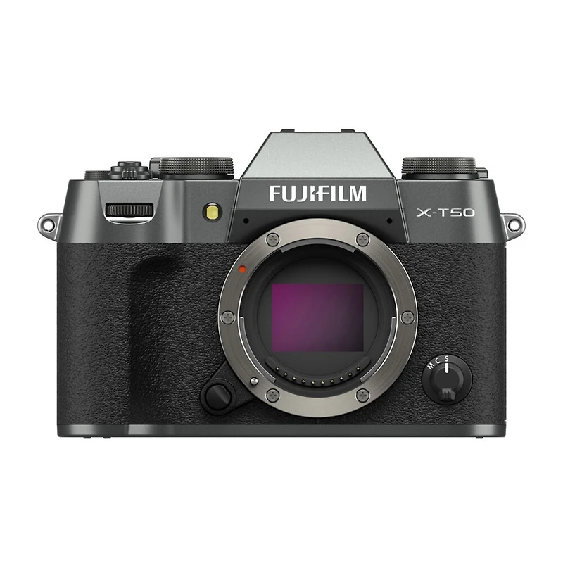 Fujifilm X-T50 Mirrorless Camera, Charcoal Silver, Bundle with Li-Ion Battery, 64GB Sdxc Memory Card and Shoulder Bag