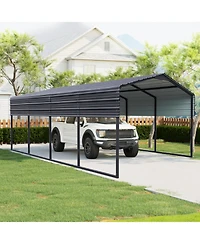 Streamdale 12x20 Ft Metal Carport,Heavy Duty Canopy Galvanized Steel Outdoor Garage for Snow,Waterproof Car Shelter