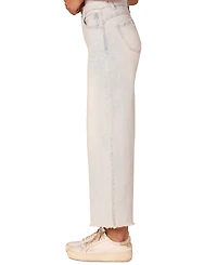 Democracy Women's "Ab" Solution Skyrise Frayed-Hem Wide-Leg Boyfriend Jeans