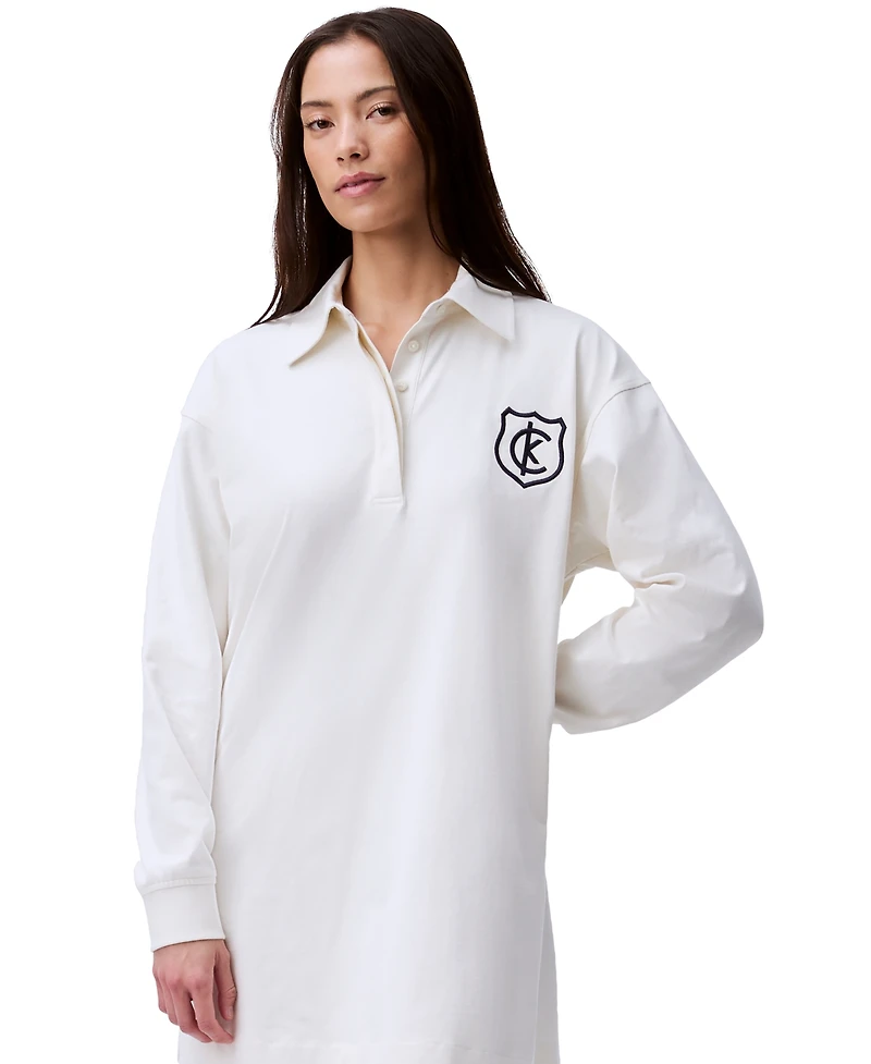 Calvin Klein Jeans Women's Long-Sleeve Rugby Polo Dress