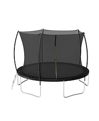 Streamdale 12FT Trampoline (Double-side color pad), Trampoline for Kids and Adults with Enclosure Net and Ladder,Curved fence pole