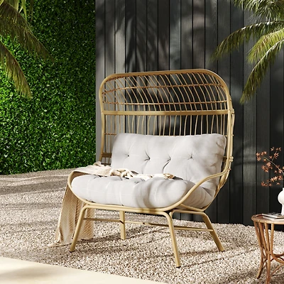 Streamdale Palos Outdoor Wicker Loveseat - Light Brown