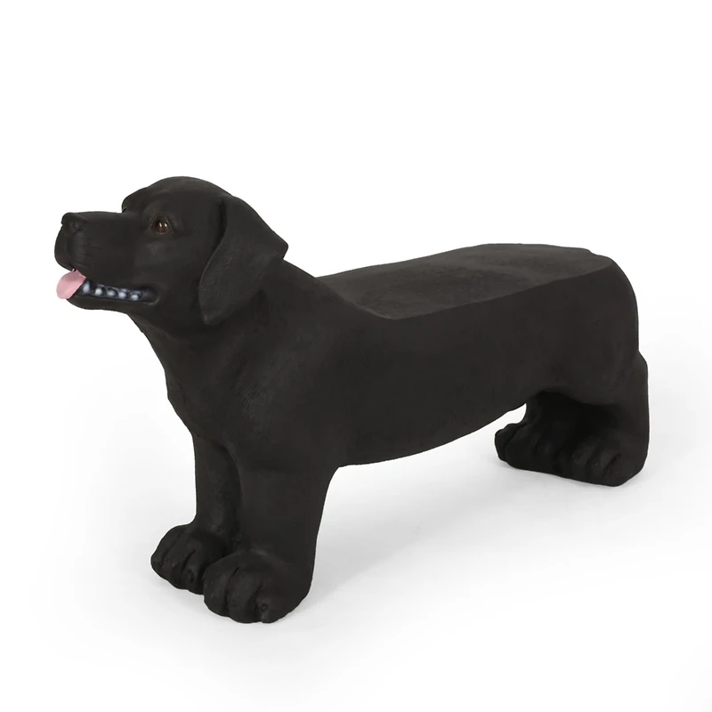 Streamdale Charming Labrador Concrete Garden Bench A Touch of Personality for Outdoor Perfection
