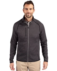 Cutter & Buck Mainsail Sweater-Knit Mens Tall Full Zip Jacket