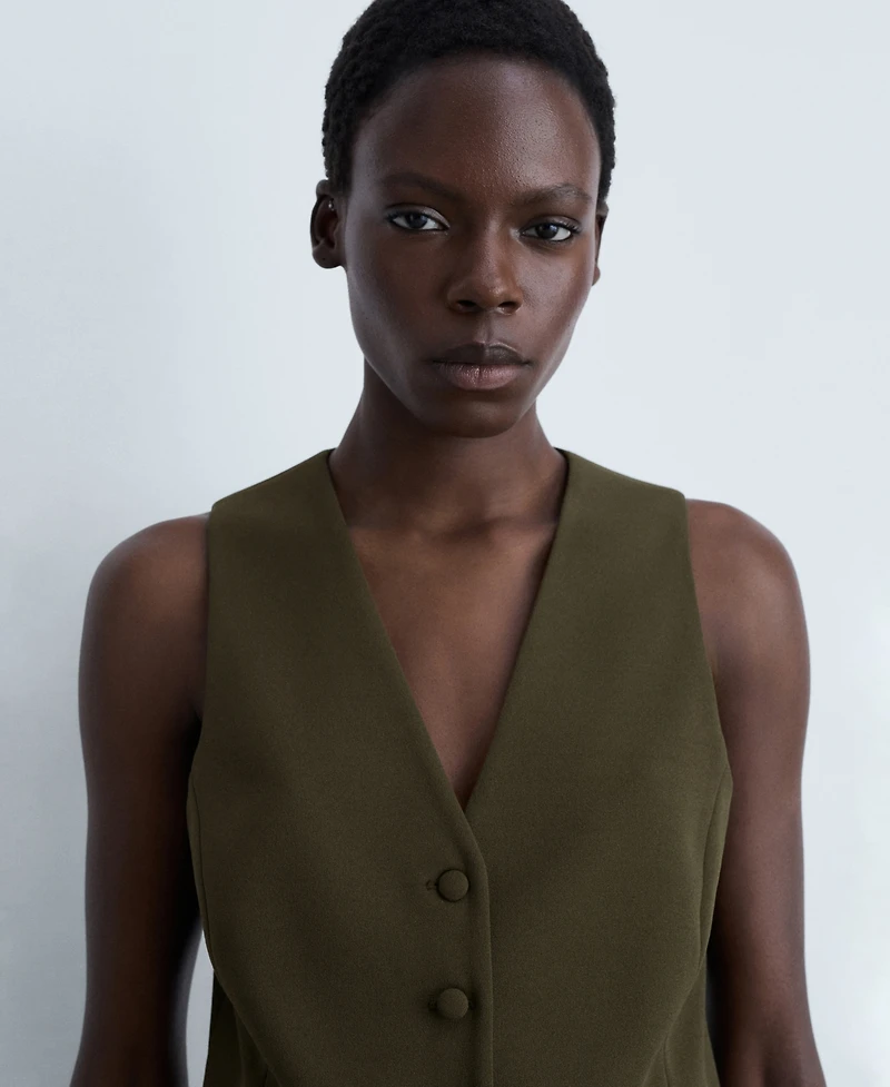 Mango Women's Buttoned Suit Waistcoat