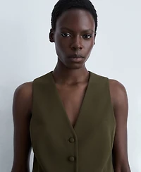 Mango Women's Buttoned Suit Waistcoat