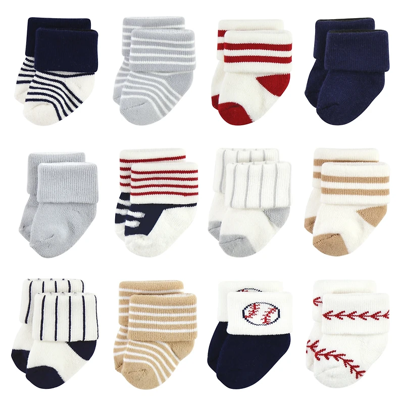 Little Treasure Baby Boys Bulk Pack of 24 Soft Terry Knit Footwear