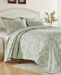 Greenland Home Fashions Olivia Garden Toile 3-Pc. Quilt Set