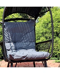 Outdoor Egg Chair Polyester Replacement Cushion - Gray