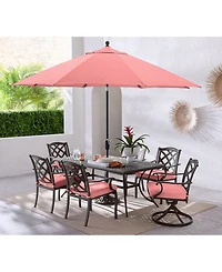 Wythburn Outdoor Dining 7pc Set (72"x38" Table & 4 Lattice Chairs 2 Swivel Chairs), Created for Macy's