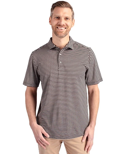 Cutter & Buck Virtue Eco Pique Stripe Recycled Mens Tall Polo Shirt