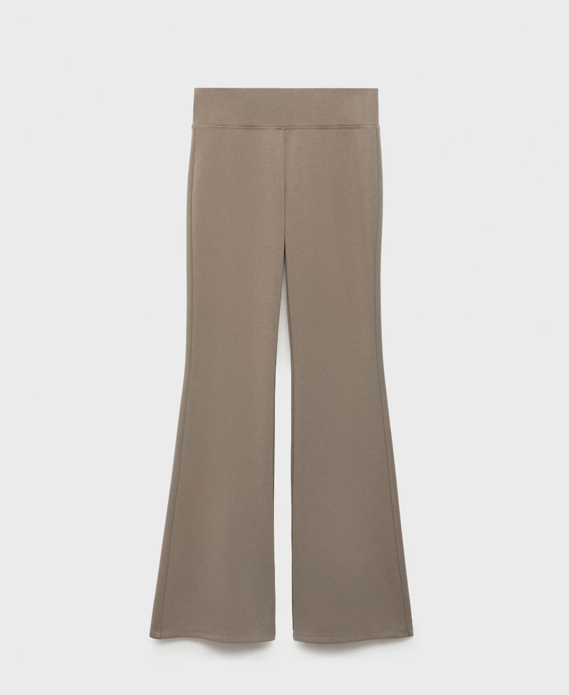 Mango Women's Flared Knitted Trousers