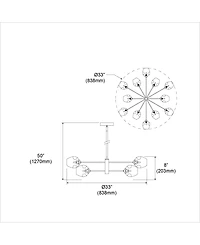 Dainolite " Metal Abii Light Chandelier
