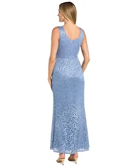 R & M Richards Women's Glitter Lace Gown Jacket