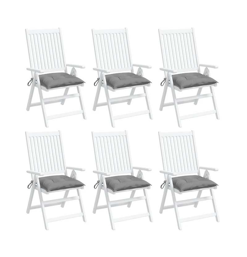 Chair Cushions 6 pcs Gray 19.7"x19.7"x2.8" Oxford Fabric
