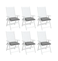 Chair Cushions 6 pcs Gray 19.7"x19.7"x2.8" Oxford Fabric