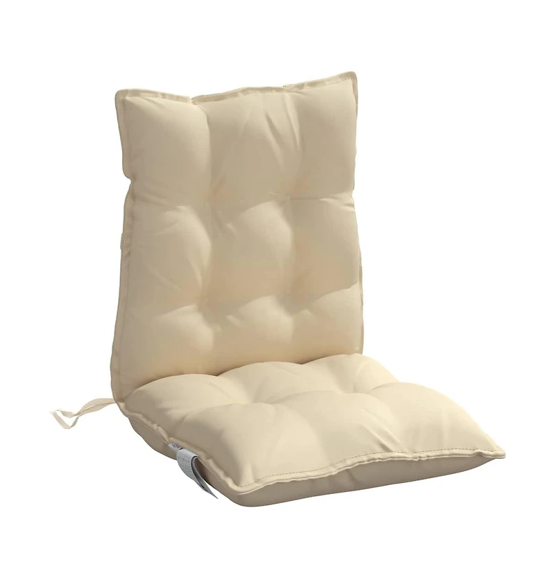 vidaXL Lowback Chair Cushions 6 pcs Beige Oxford Fabric
