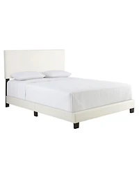 Florence Leatherette Upholstered Platform Bed Frame with Adjustable Headboard - Boyd Sleep