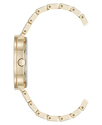 Nine West Women's Quartz Everyday Round Pink and Gold-Tone Metal Alloy Watch, 33mm