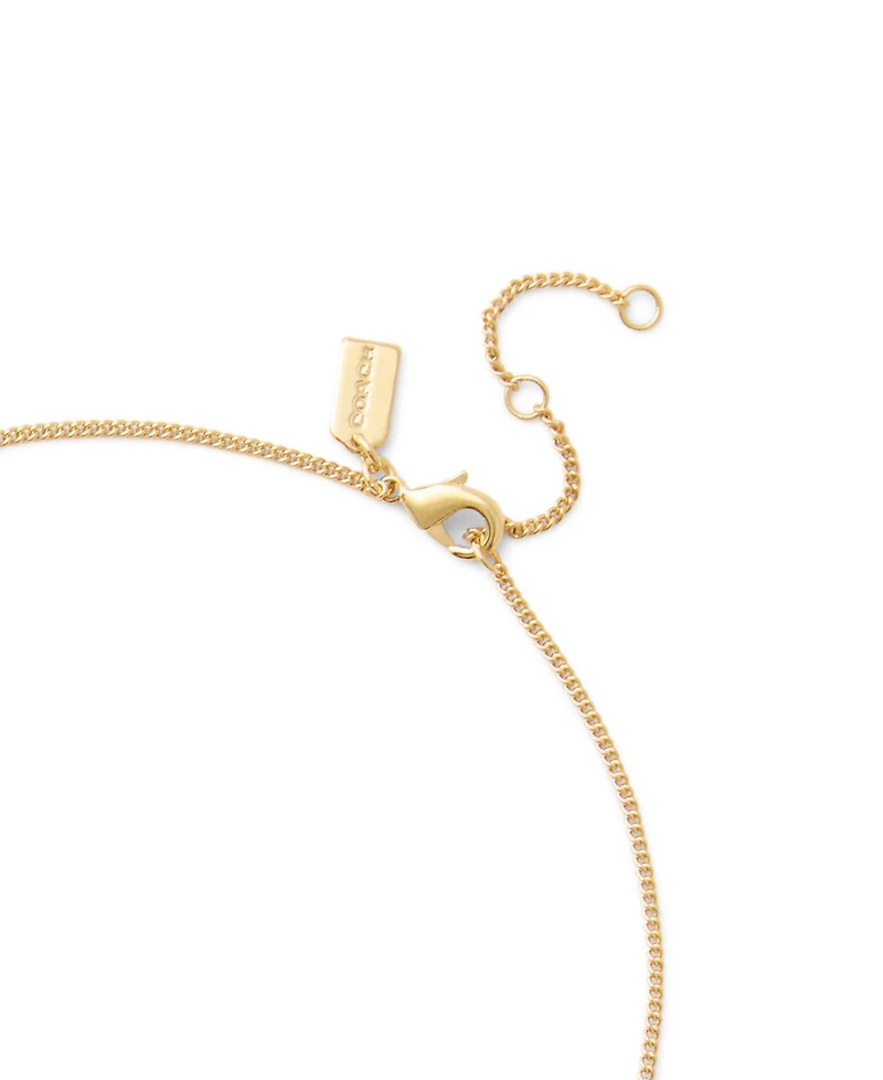 Coach Signature Quilted Tube Pendant Necklace