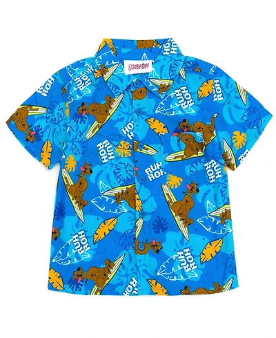 Scooby Doo Toddler Boys Scooby-Doo Hawaiian Button Down Dress Shirt