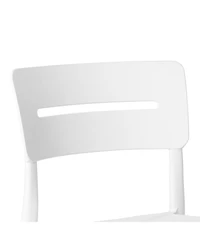 Outdoor Modern Stackable Plastic Patio Dining Chairs (Set of