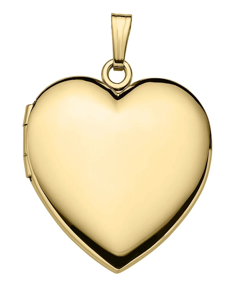 14k Yellow Gold Heart 19mm Polished Locket for Women