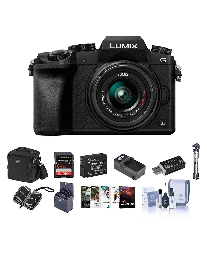 Panasonic Lumix Dmc-G7 Mirrorless Micro Four Thirds Camera with 14-42mm Lens, Black