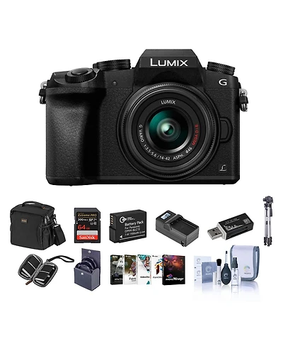Panasonic Lumix Dmc-G7 Mirrorless Micro Four Thirds Camera with 14-42mm Lens, Black