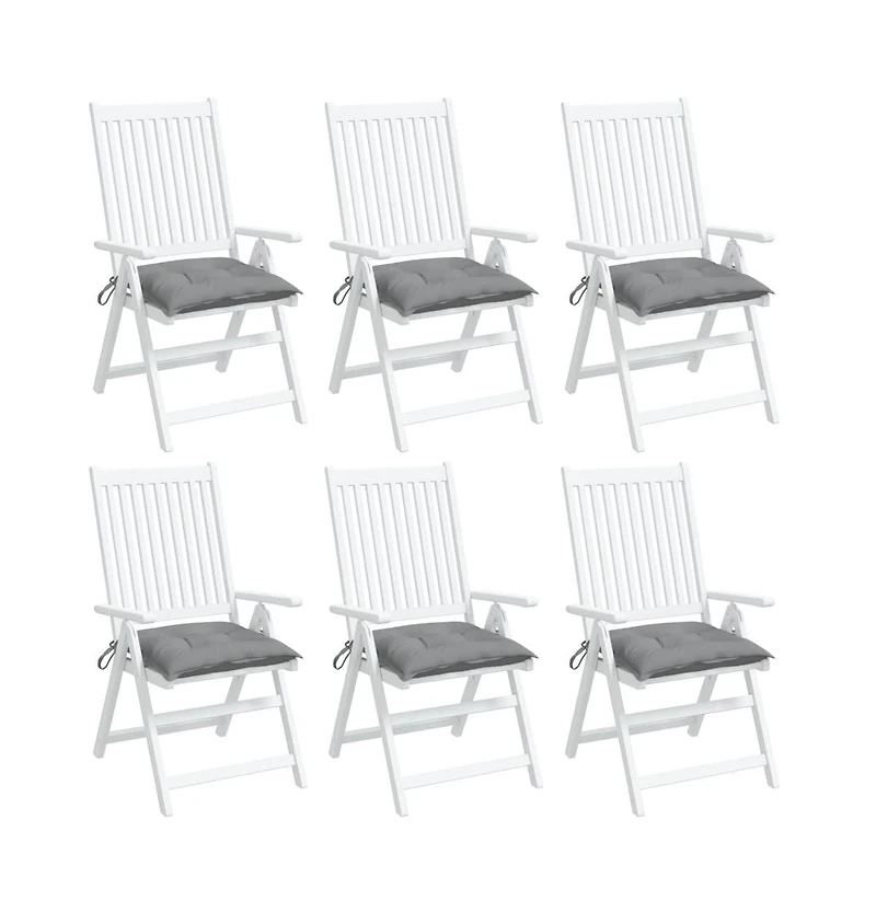 Chair Cushions 6 pcs Gray 15.7"x15.7"x2.8" Oxford Fabric