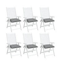 Chair Cushions 6 pcs Gray 15.7"x15.7"x2.8" Oxford Fabric