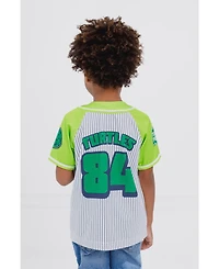 Teenage Mutant Ninja Turtles Mesh Baseball Jersey Button Down Dress Shirt