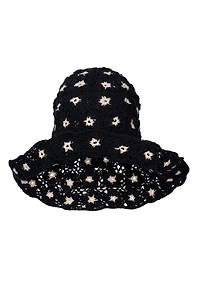 Brunna.co Flora Crochet Hat In Black