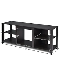 2-Tier Tv Storage Cabinet Console with Adjustable Shelves