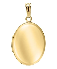 14k Yellow Gold Oval 17mm Polished Locket for Women