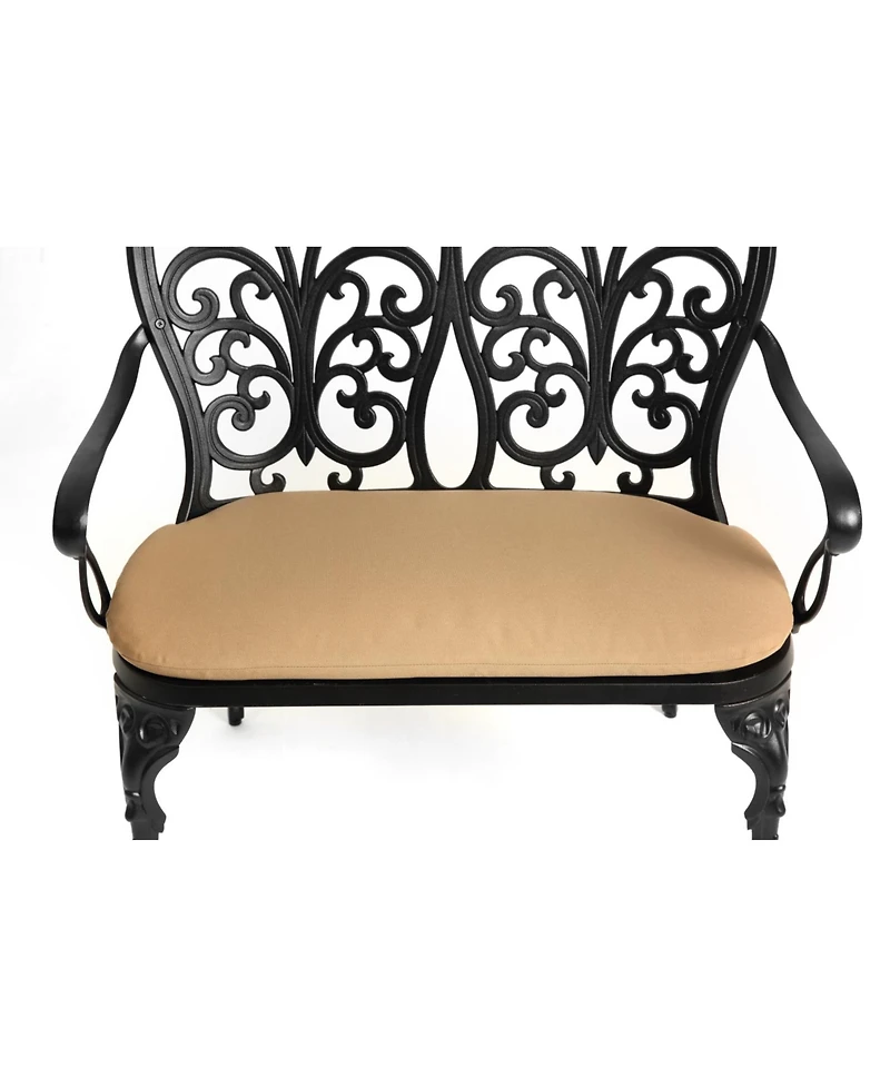 Streamdale Cast aluminium bench with cushion